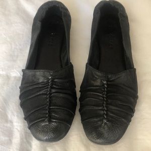 Sundance Catalog, burnished leather ballet flats